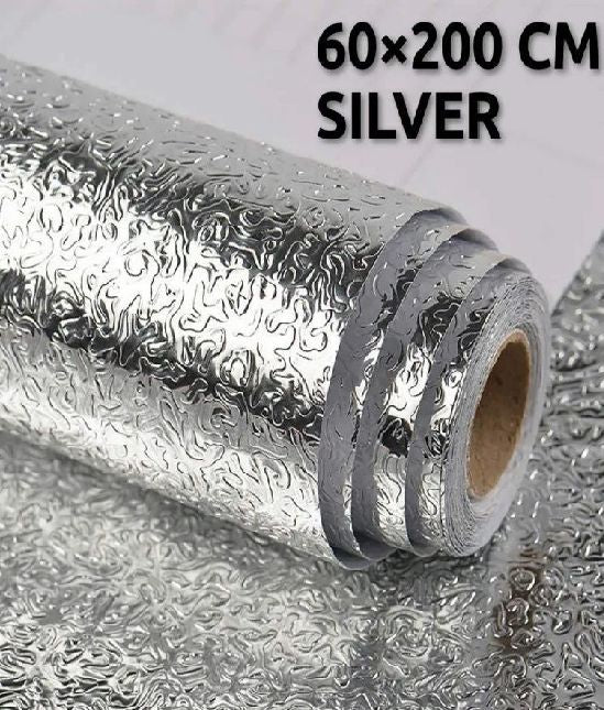 60 x 200 CM Foil Sheet Silver Aluminium Foil Sheet Kitchen